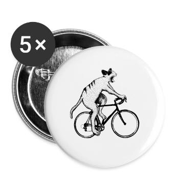 Fahrrad - Buttons groß 56 mm (5er Pack) - Weiß - Vorne