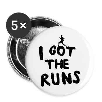 I Got the Runs - Buttons large 2.2''/56 mm (5-pack) - white - Front