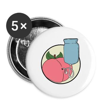 Klismaphilia Enema Anal Play Klistier Sex Popo - Buttons groß 56 mm (5er Pack) - Weiß - Vorne