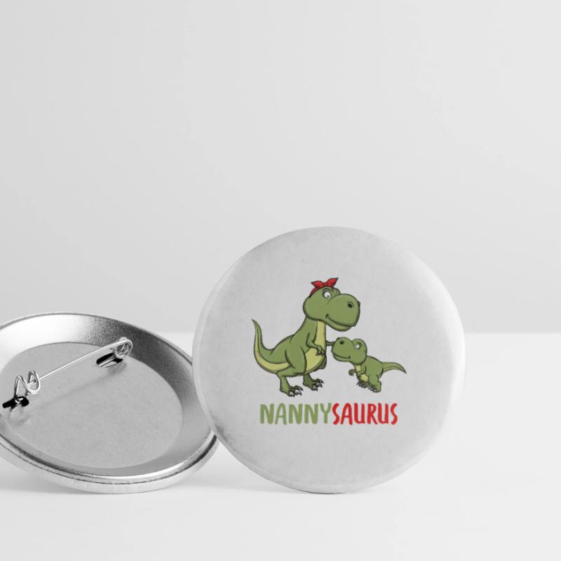 Nanny saurus Kindermädchen Tagesmutter Geschenk Buttons groß 56 mm (5er Pack)