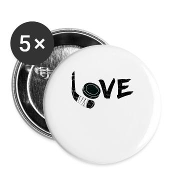 Hockey ice hockey - Buttons large 2.2''/56 mm (5-pack) - white - Front
