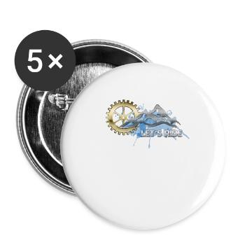mountain bike - Buttons large 2.2''/56 mm (5-pack) - white - Front