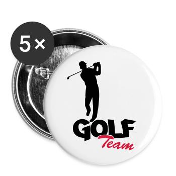 golfer_team2 - Buttons groß 56 mm (5er Pack) - Weiß - Vorne