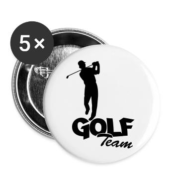 golfer_team1 - Buttons groß 56 mm (5er Pack) - Weiß - Vorne
