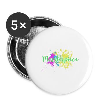 Painter masterpiece - Painter's masterpiece - Buttons large 2.2''/56 mm (5-pack) - white - Front