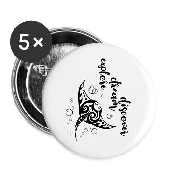 Explore Dream - Manta - Buttons large 2.2''/56 mm (5-pack) - white - Front