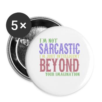 beyond your imagination - Buttons large 2.2''/56 mm (5-pack) - white - Front