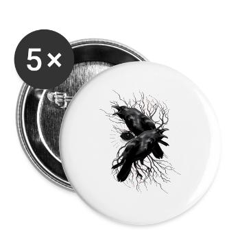 Raben's eyes Odin's eyes - Buttons large 2.2''/56 mm (5-pack) - white - Front