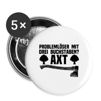 lumberjack - Buttons large 2.2''/56 mm (5-pack) - white - Front