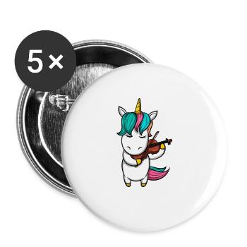 Unicorn violin - Buttons large 2.2''/56 mm (5-pack) - white - Front