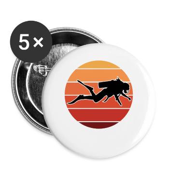 Plongée en Egypte Coraux - Lot de 5 grands badges (56 mm) - blanc - Devant