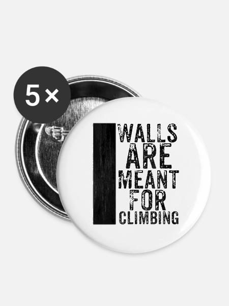 Klettern - Buttons groß 56 mm (5er Pack) - Weiß
