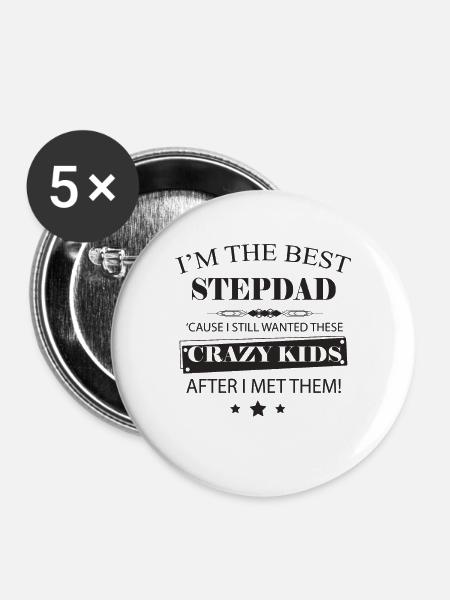 Stiefvater - Buttons groß 56 mm (5er Pack) - Weiß
