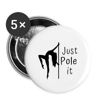 Just pole it - Buttons large 2.2''/56 mm (5-pack) - white - Front