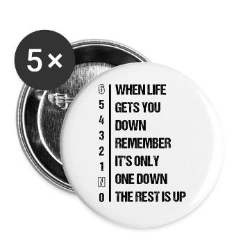 Motorrad - Buttons groß 56 mm (5er Pack) - Weiß - Vorne