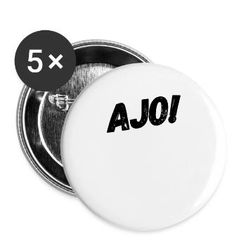 Ajo - Rheinland Pfalz Pfälzer Schorle Spruch - Buttons groß 56 mm (5er Pack) - Weiß - Vorne