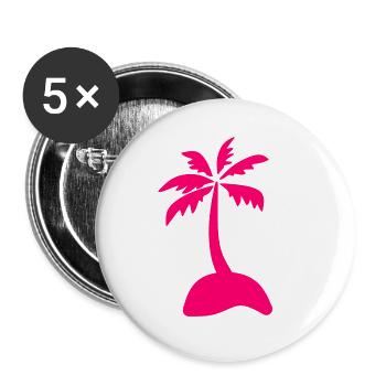 Pink island - Buttons groß 56 mm (5er Pack) - Weiß - Vorne