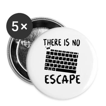 Cadeau drôle de codeur d'échappement de nerd geek - Lot de 5 grands badges (56 mm) - blanc - Devant