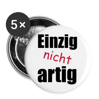 einzig_nicht_artig - Buttons groß 56 mm (5er Pack) - Weiß - Vorne