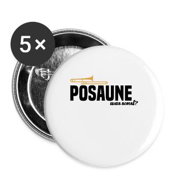 Trombone trombone music Funny sayings gift - Buttons large 2.2''/56 mm (5-pack) - white - Front