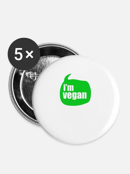 veggie - Buttons groß 56 mm (5er Pack) - Weiß