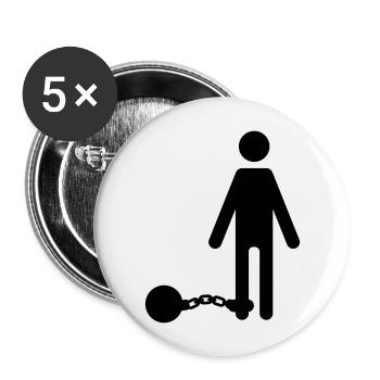 ball chains - Buttons large 2.2''/56 mm (5-pack) - white - Front