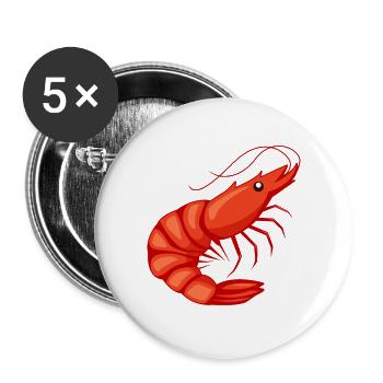 Shrimp Jitsu Mixed martial arts fighter martial arts - Buttons large 2.2''/56 mm (5-pack) - white - Front