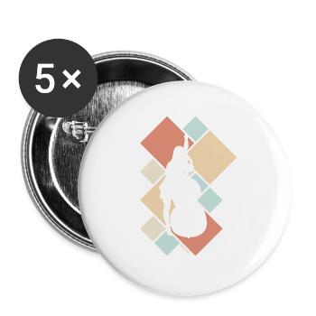 Kontrabass Spielerin Kontrabassistin Jazz Geschenk - Buttons groß 56 mm (5er Pack) - Weiß - Vorne