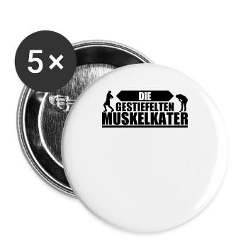 Competition Team Shirt| the sore muscles in boots - Buttons large 2.2''/56 mm (5-pack) - white - Front