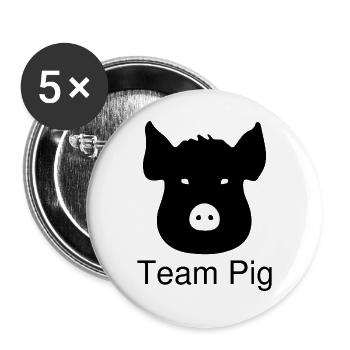 HBL Team Pig black 1b1d3964bd25233fd7111078634ff07 - Buttons large 2.2''/56 mm (5-pack) - white - Front