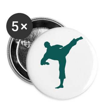 kaempfer - Buttons groß 56 mm (5er Pack) - Weiß - Vorne