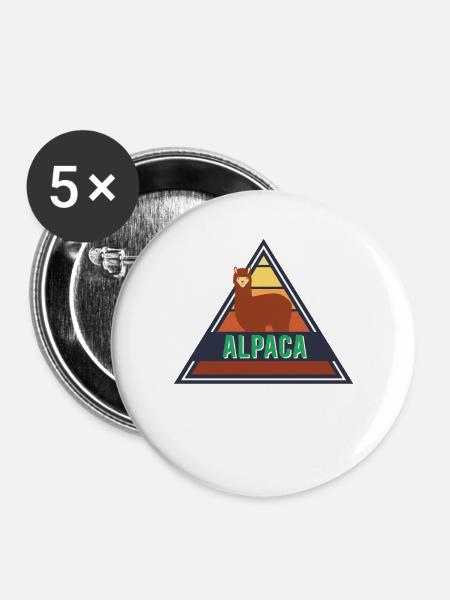 Alpaca alpaca - Buttons large 2.2''/56 mm (5-pack) - white