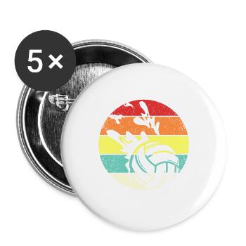 Water-polo - Lot de 5 grands badges (56 mm) - blanc - Devant