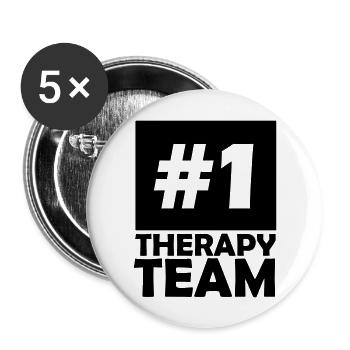 number one therapy team - Buttons large 2.2''/56 mm (5-pack) - white - Front