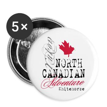 North Canadian Adventure - Buttons groß 56 mm (5er Pack) - Weiß - Vorne