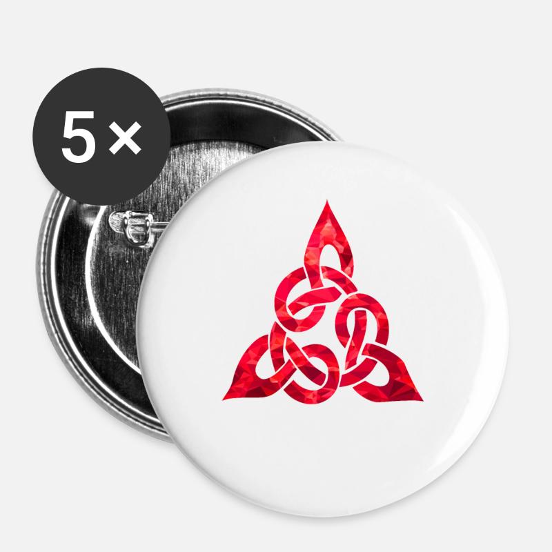 Celtic Knot - Buttons large 2.2''/56 mm (5-pack) - white