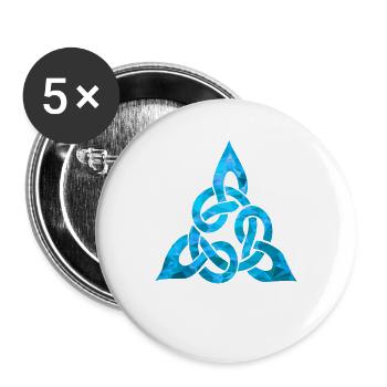 Celtic Knot - Buttons large 2.2''/56 mm (5-pack) - white - Front