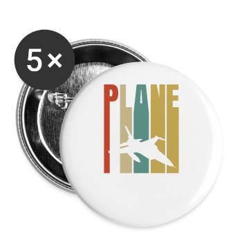 plane - Buttons large 2.2''/56 mm (5-pack) - white - Front