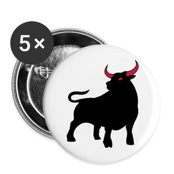 stier_02 - Lot de 5 grands badges (56 mm) - blanc - Devant