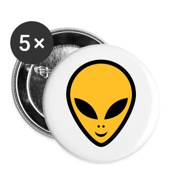 extraterrestre - Lot de 5 grands badges (56 mm) - blanc - Devant