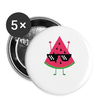 watermelon - Buttons large 2.2''/56 mm (5-pack) - white - Front