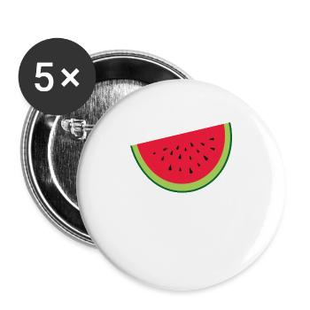 watermelon - Buttons large 2.2''/56 mm (5-pack) - white - Front