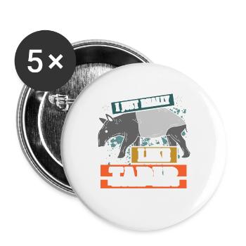 Tapir - Buttons groß 56 mm (5er Pack) - Weiß - Vorne