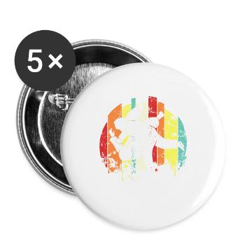 Judo Martial Arts Martial Arts - Buttons large 2.2''/56 mm (5-pack) - white - Front