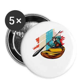 Go with the Flow Kajakkunst - Buttons groß 56 mm (5er Pack) - Weiß - Vorne