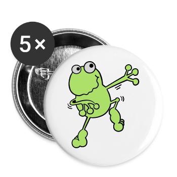 Dancing Frog - Buttons large 2.2''/56 mm (5-pack) - white - Front