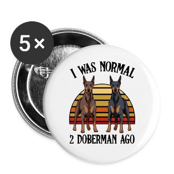 Doberlight Duo at Sunset - Buttons large 2.2''/56 mm (5-pack) - white - Front