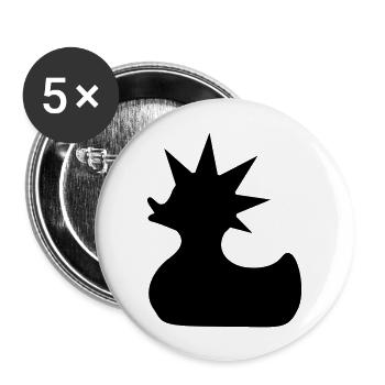 punk rock - Lot de 5 grands badges (56 mm) - blanc - Devant