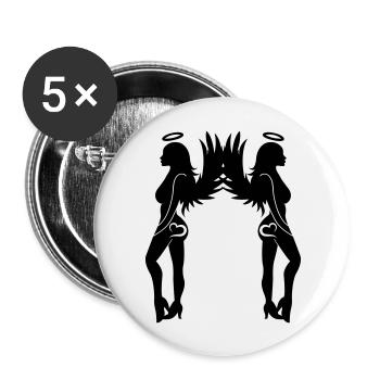 sexy_angel_woman_02 - Buttons groß 56 mm (5er Pack) - Weiß - Vorne