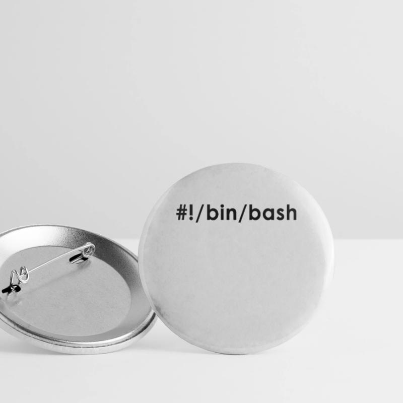Programmierer Admin Devops Linux Bash Buttons groß 56 mm (5er Pack)